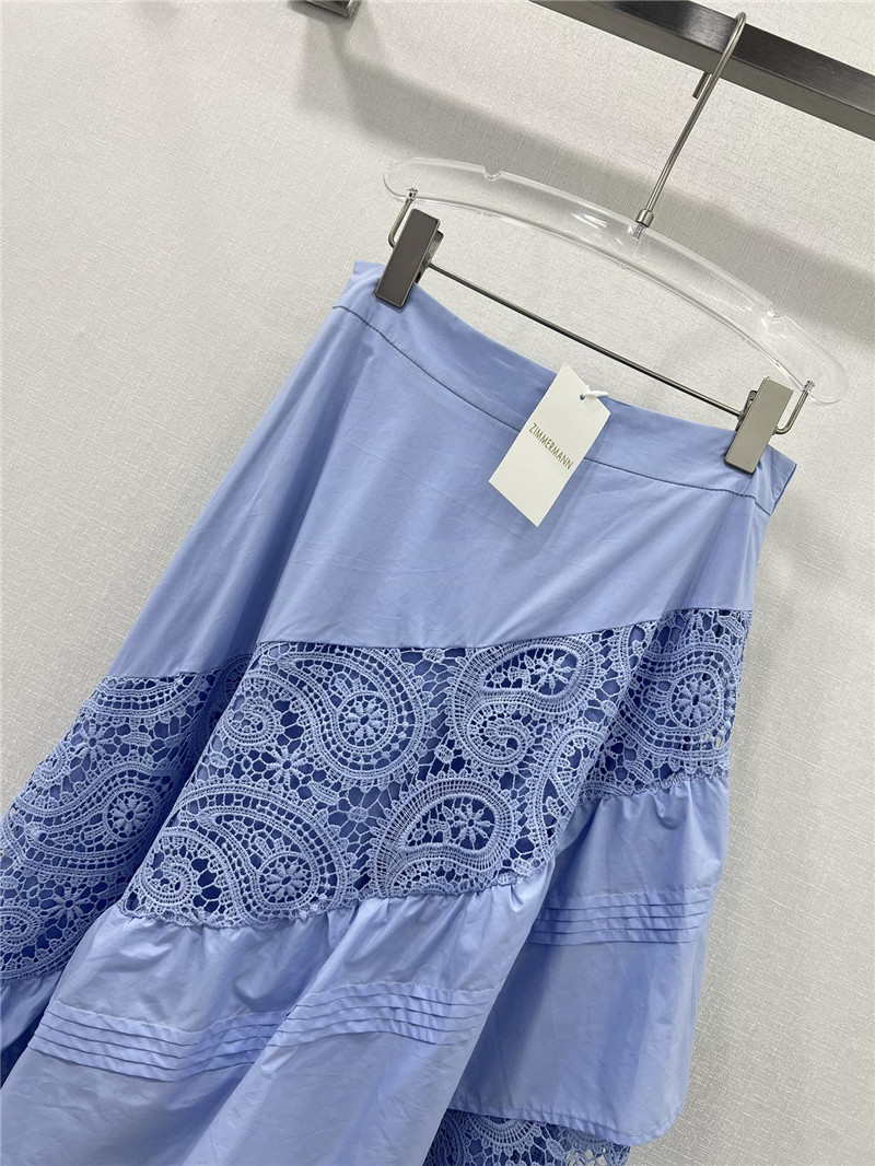 zimm water-soluble lace patchwork irregular skirt