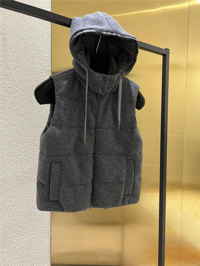 BC cashmere hooded vest