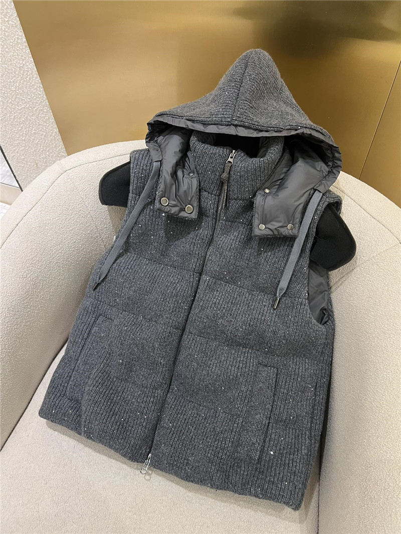 BC cashmere hooded vest
