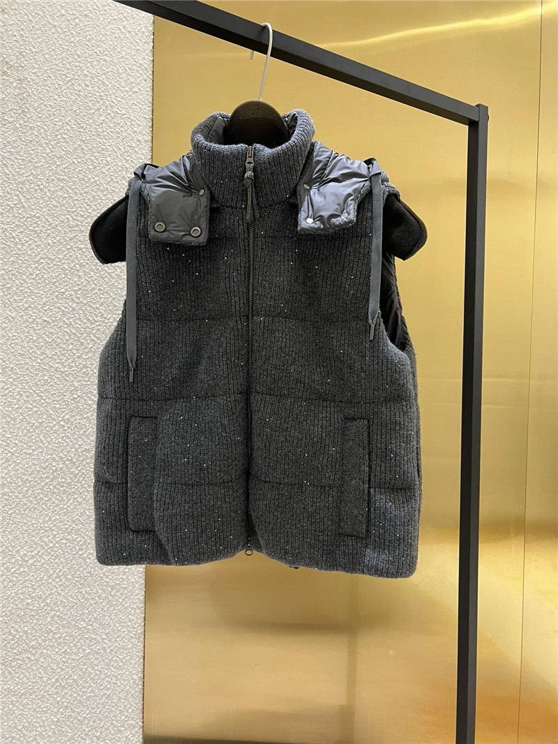 BC cashmere hooded vest
