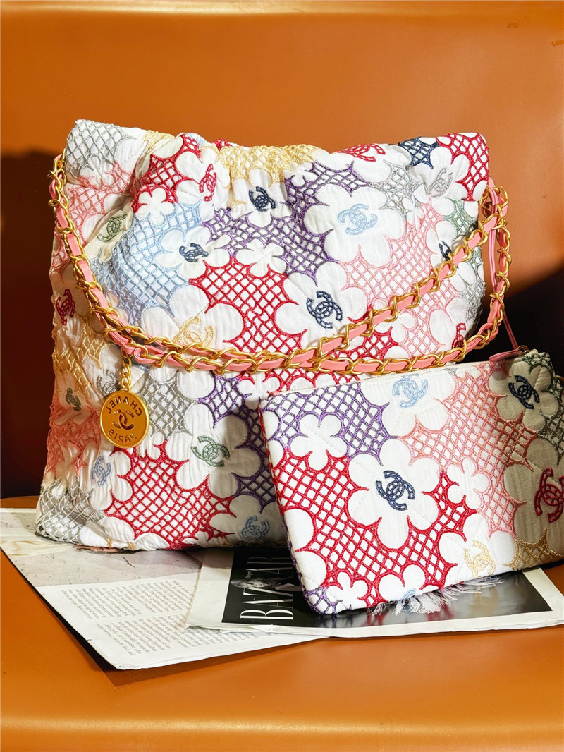 Ch**el flower patterns small 22 bag