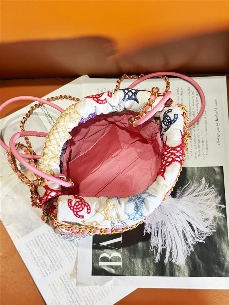 Ch**el flower patterns mini 22 bag