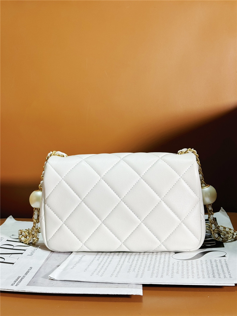 Ch**el classic pearl white cf bag