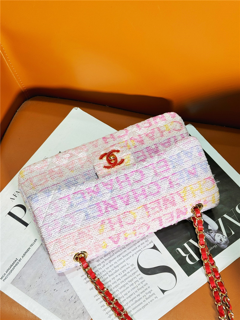 Ch**el woolen pink cf bag large