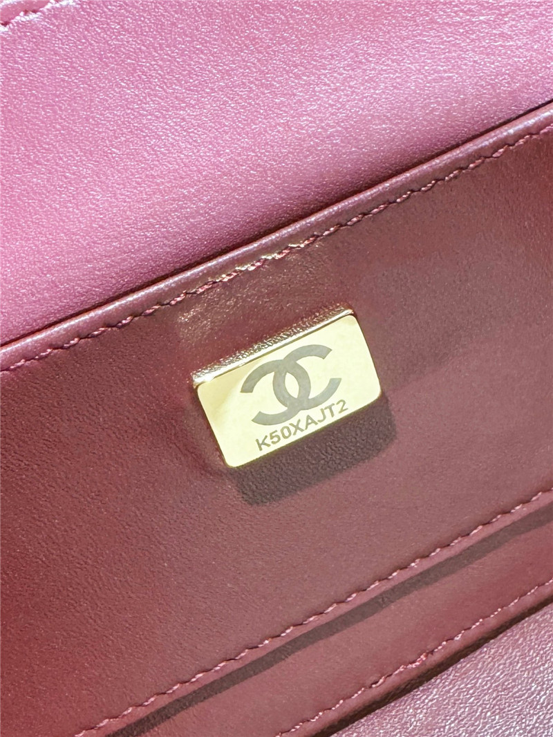 Ch**el wine red camera bag