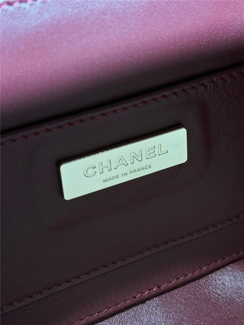 Ch**el wine red camera bag
