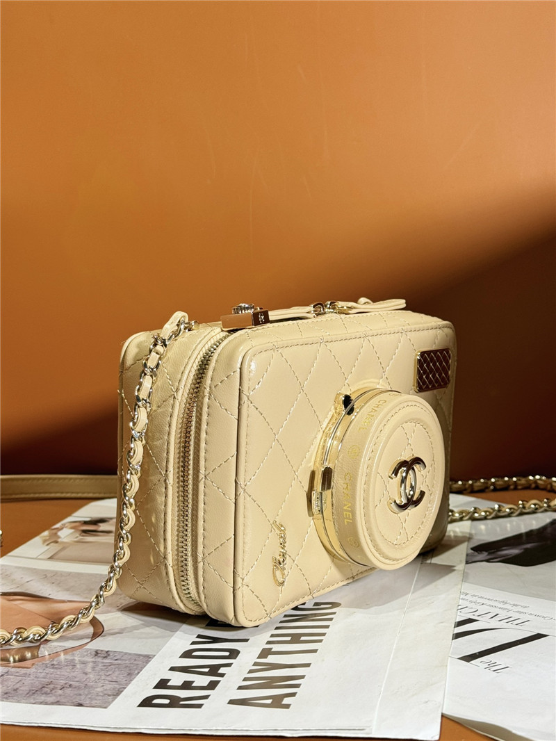 Ch**el beige camera bag