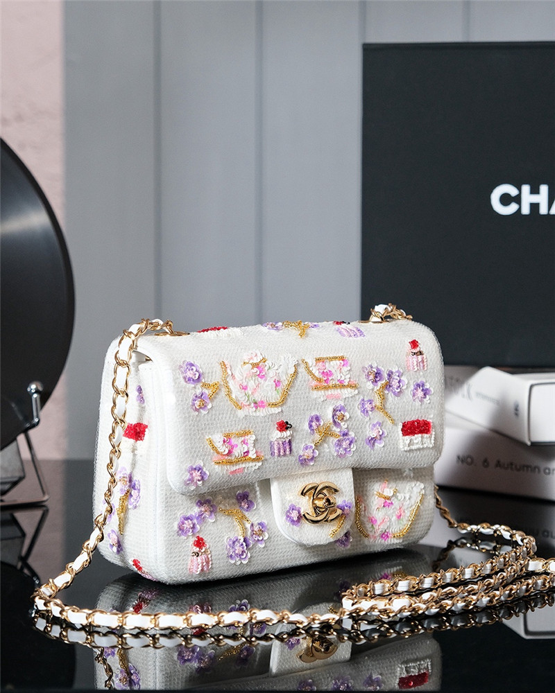 Ch**el sequin cf bag small