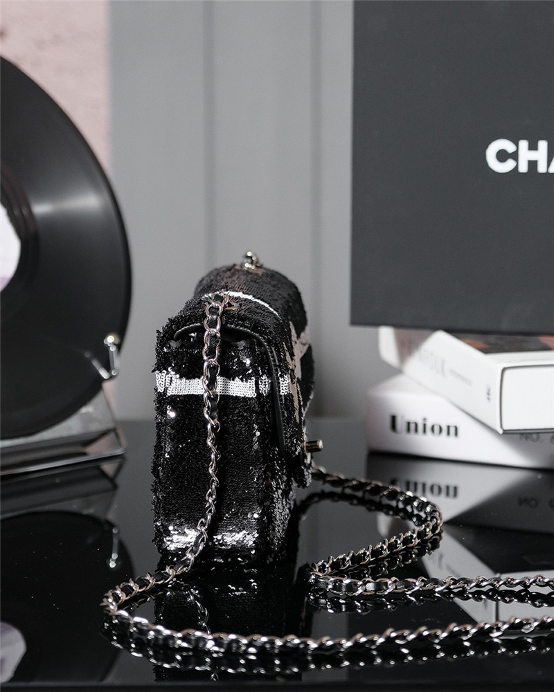 Ch**el bow sequin cf bag