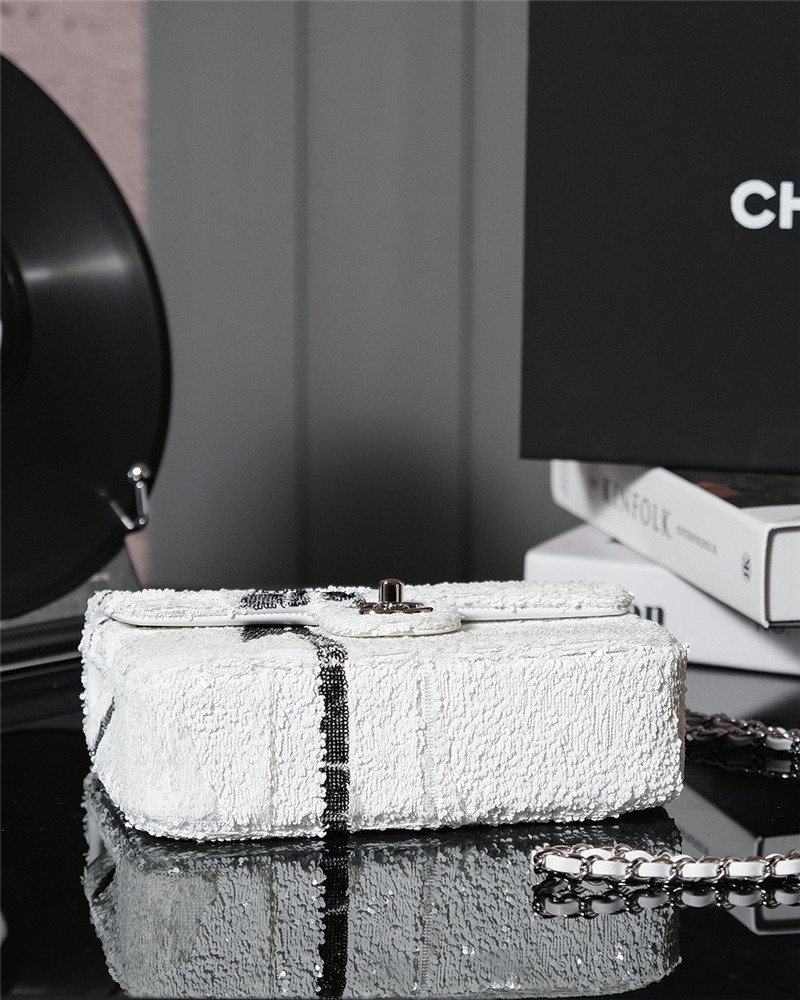 Ch**el bow sequin cf bag