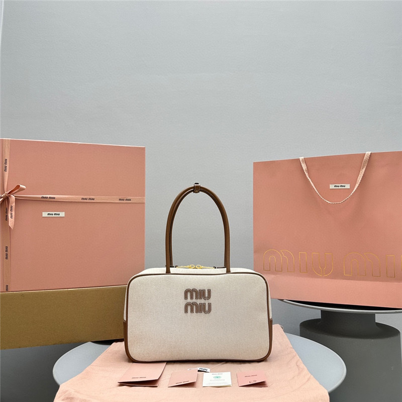 Miu Miu Canvas Bowling Bag