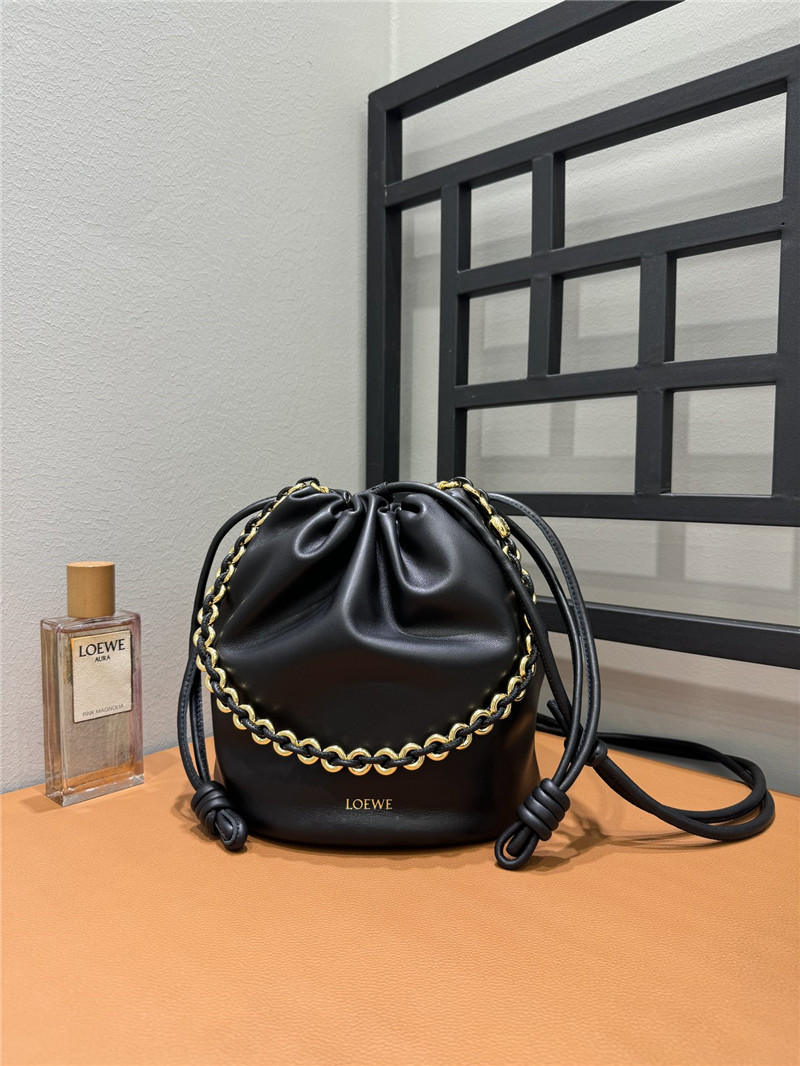 L0ew* flamenco black leather bag