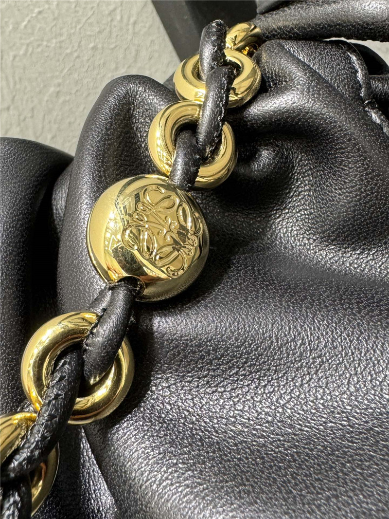 L0ew* flamenco black leather bag