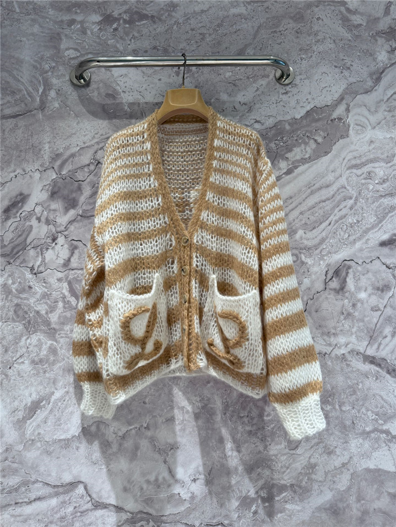 L0ew* striped mohair cardigan