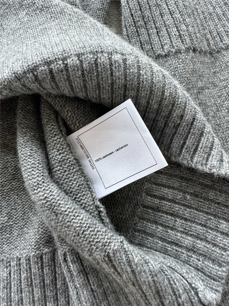 Ch**el logo shoulder buttons cashmere sweater