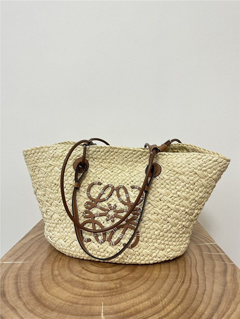 L0ew* anagram basket bag brown
