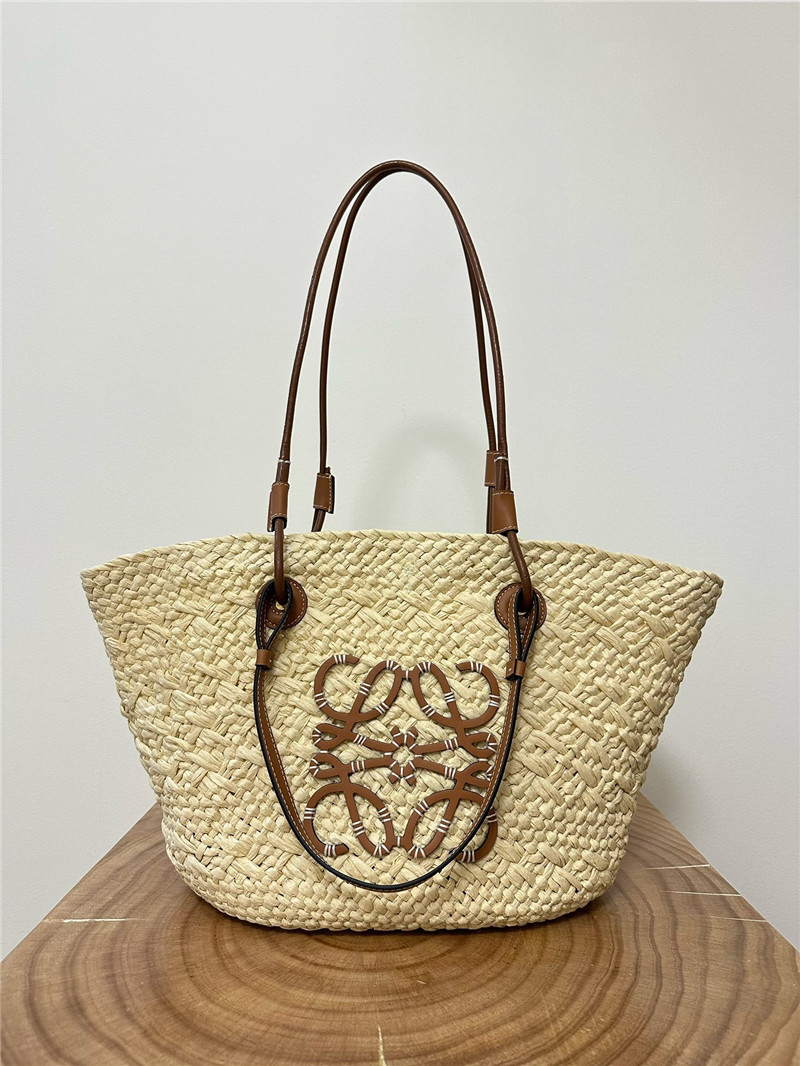 L0ew* anagram basket bag brown