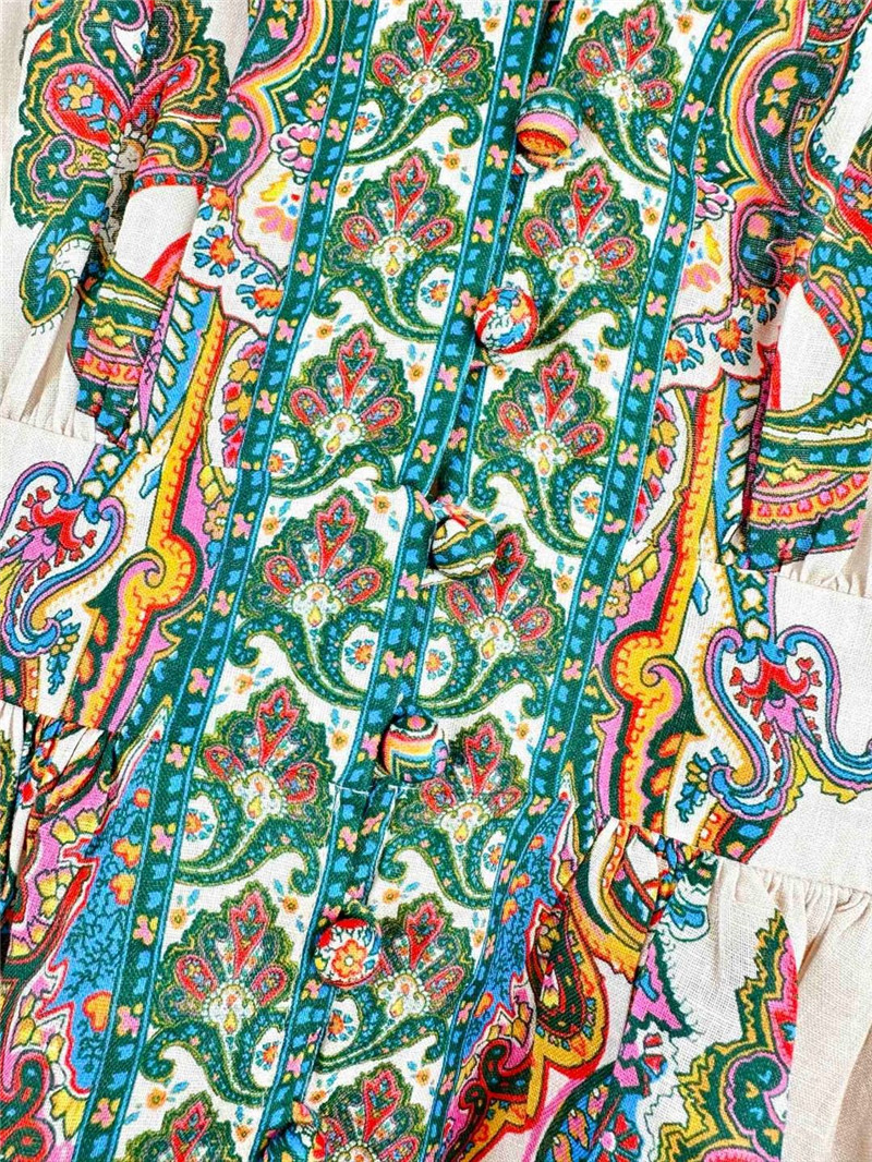 zimm V-neck lantern cuff dress