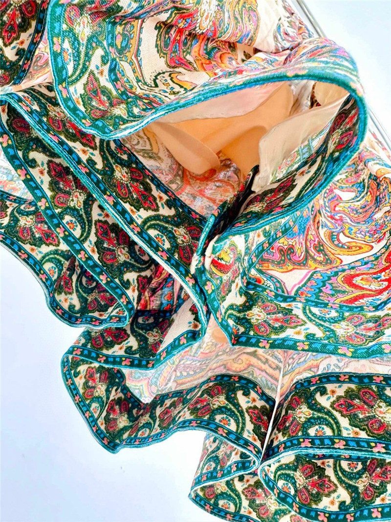 zimm V-neck lantern cuff dress