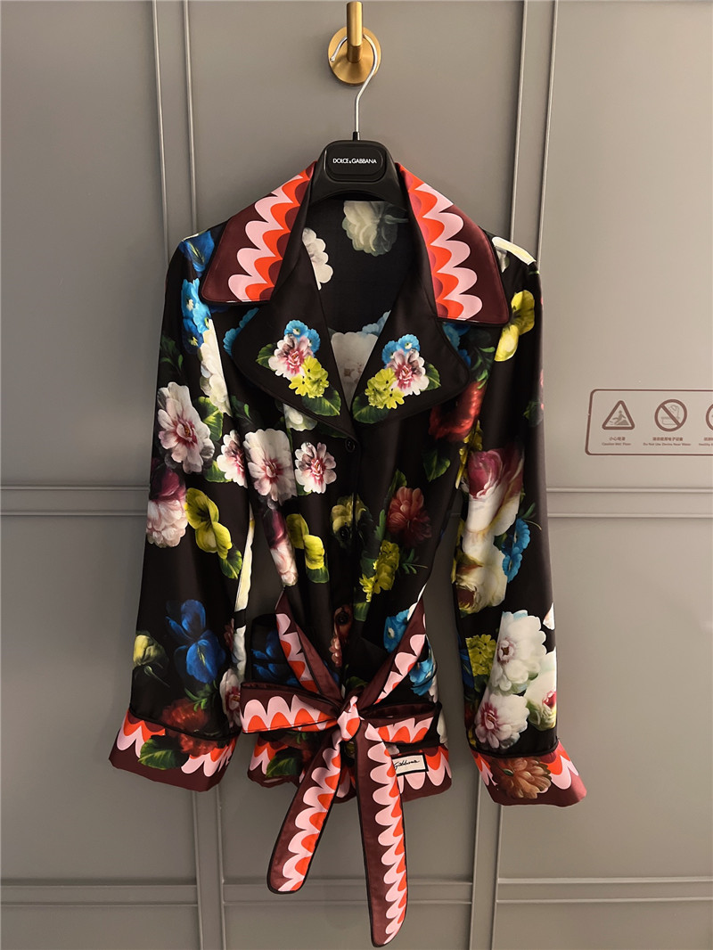 Dolce & Gabbana D&G Silk Print Top