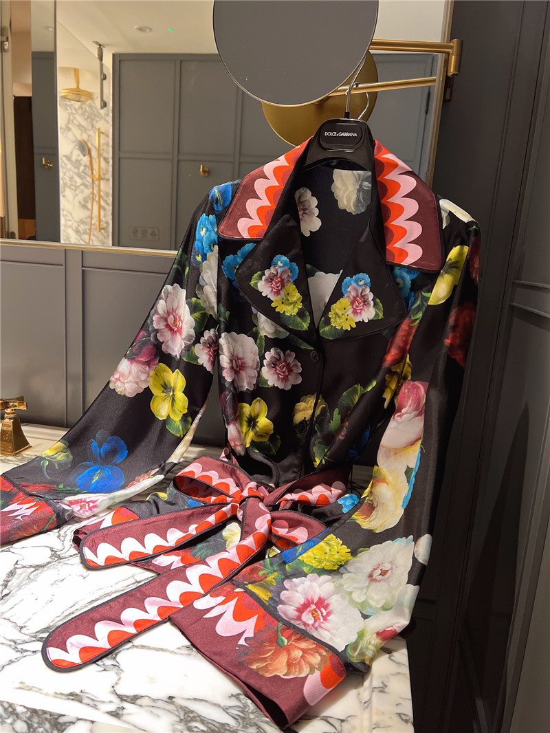 Dolce & Gabbana D&G Silk Print Top