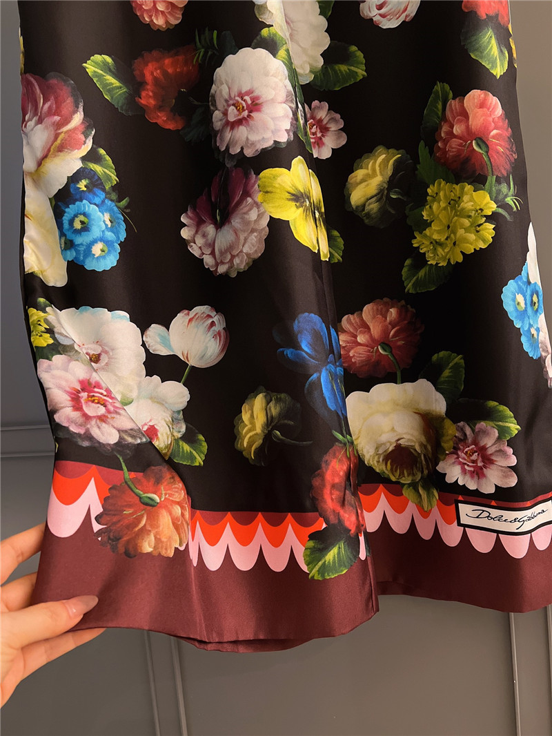 Dolce & Gabbana D&G Silk Print Half Skirt