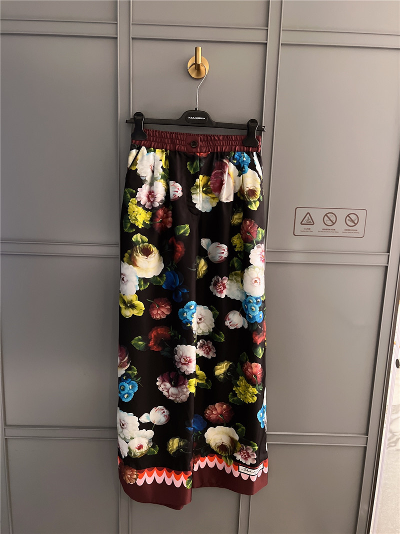 Dolce & Gabbana D&G Silk Print Half Skirt