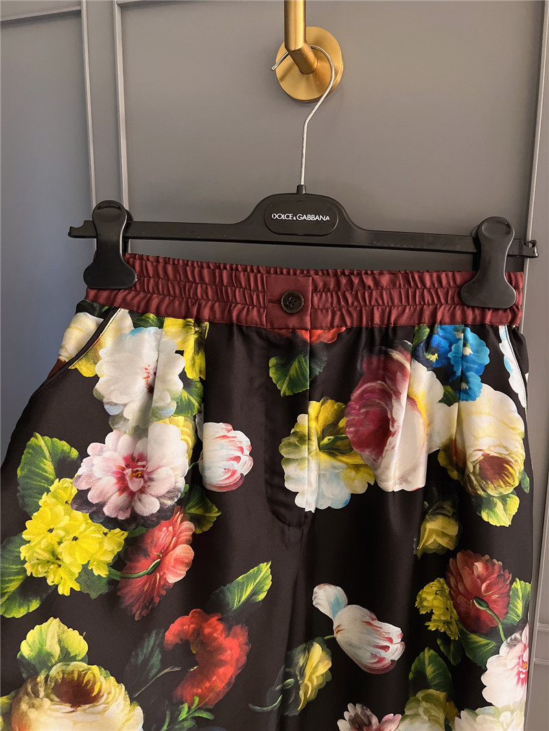 Dolce & Gabbana D&G Silk Print Half Skirt