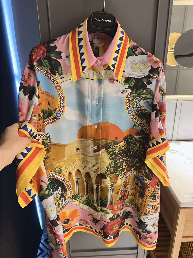 Dolce & Gabbana D&G silk floral print shirt