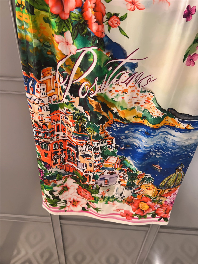 Dolce & Gabbana D&G Silk Print Half Skirt