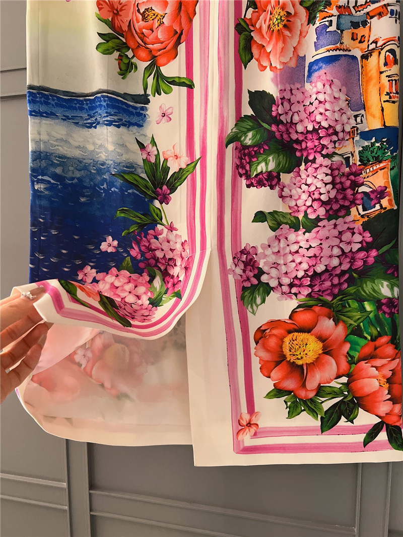 Dolce & Gabbana D&G Silk Print Half Skirt