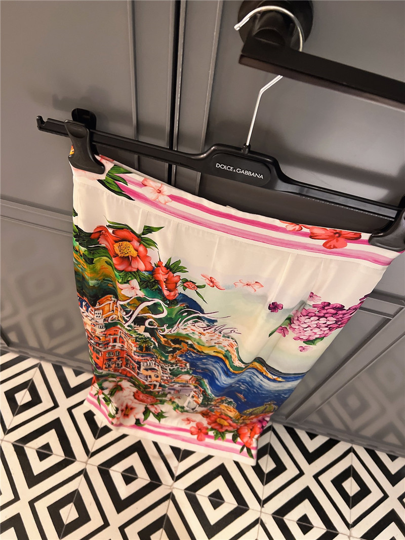 Dolce & Gabbana D&G Silk Print Half Skirt