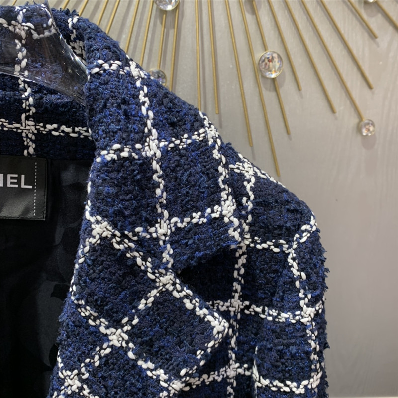 Ch**el blue tweed coat