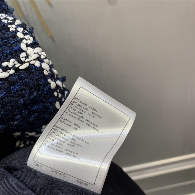 Ch**el blue tweed coat