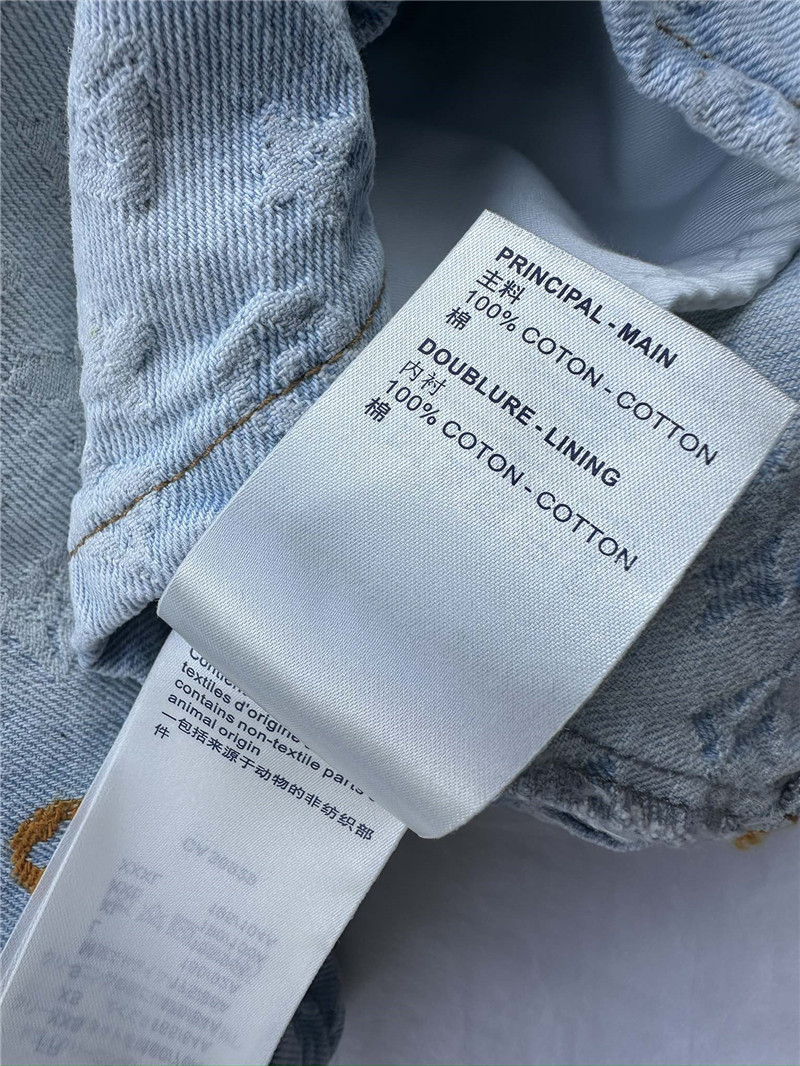 l0vis Vvtt0n lv full logo denim harness shorts