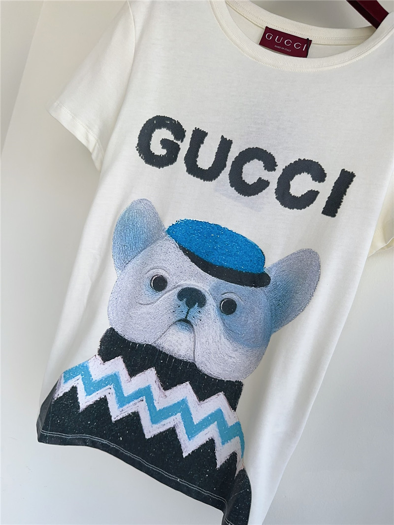 Gucci dog print t-shirt