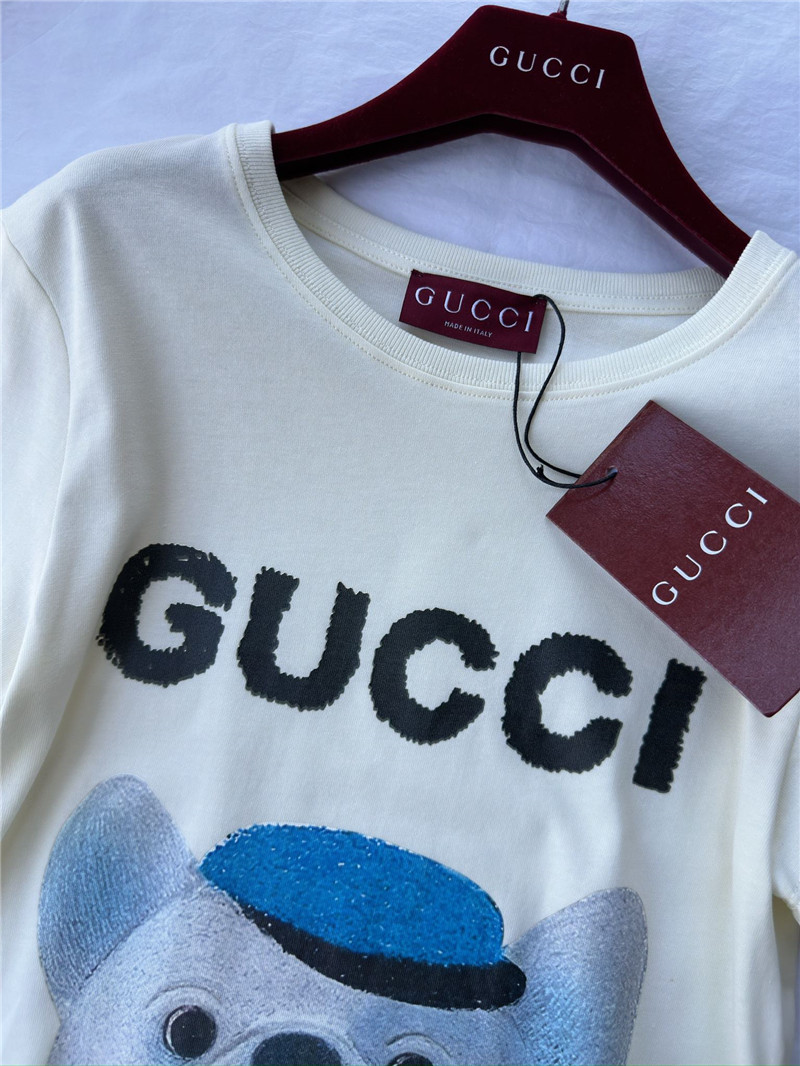 Gucci dog print t-shirt