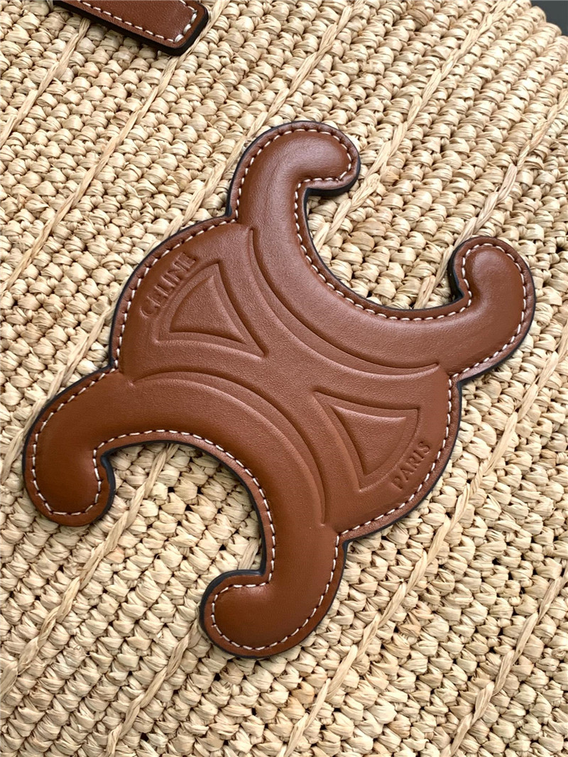 Ce1i*e teen plant cowhide classic basket bag brown