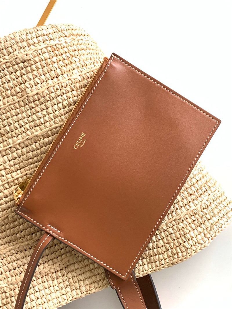 Ce1i*e teen plant cowhide classic basket bag brown