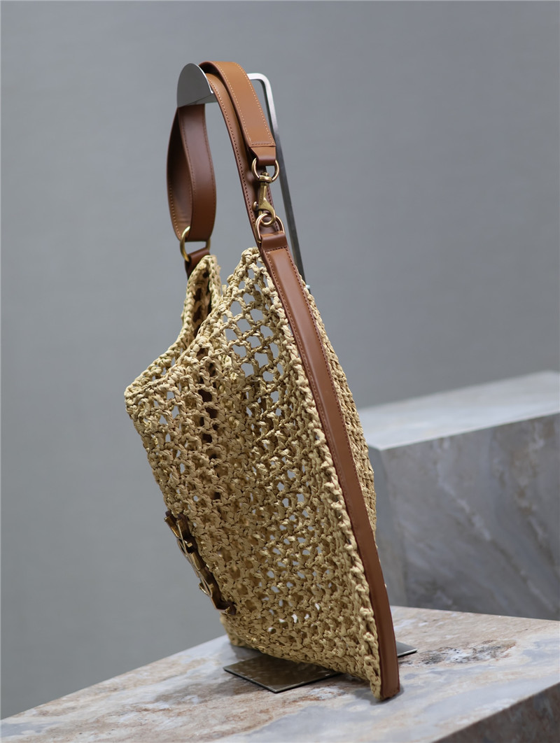 Y51 oxalis raffia shoulder bag