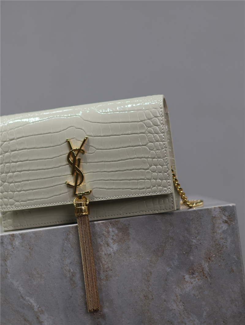Y51 kate tassel chain bag in white