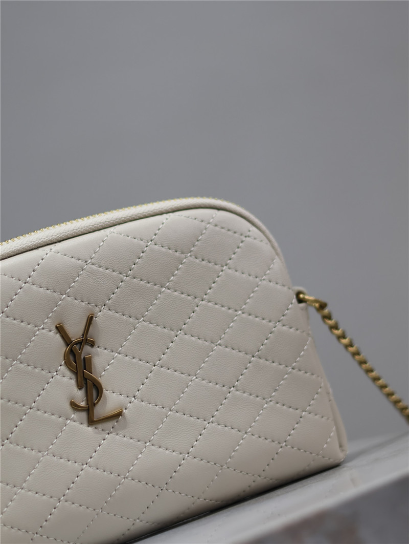 Sa1nt Lau*nt gaby zipped pouch in white