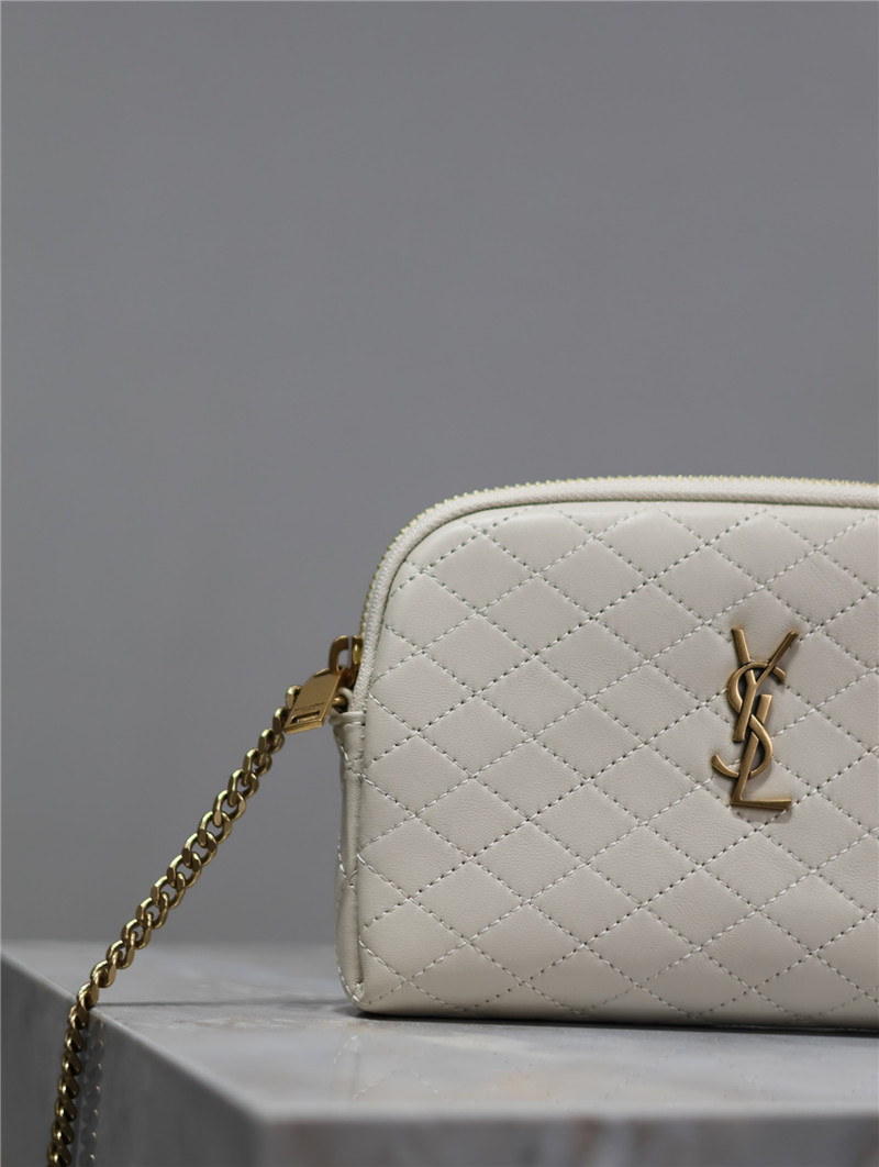 Sa1nt Lau*nt gaby zipped pouch in white