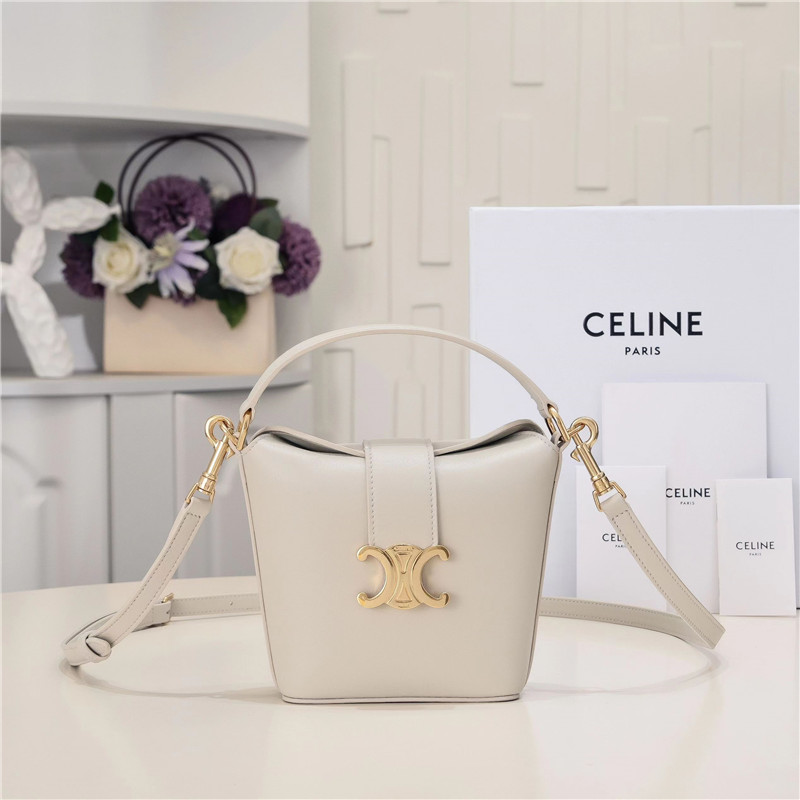 Ce1i*e mini bucket bag in beige