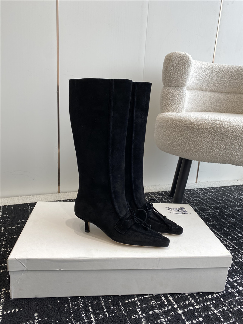 Bv*b*rry storm suede knee-high boots in black