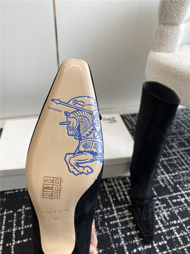 Bv*b*rry storm suede knee-high boots in black