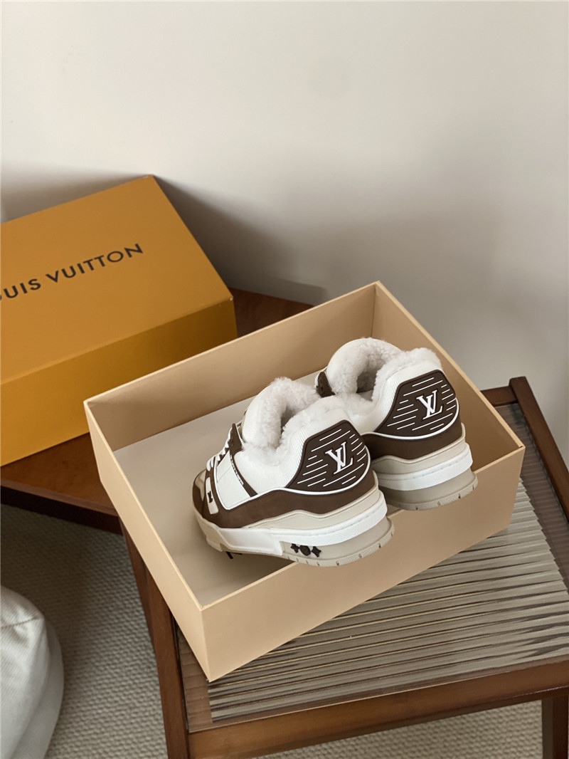 l0vis Vvtt0n lv trainer fur sneakers in brown