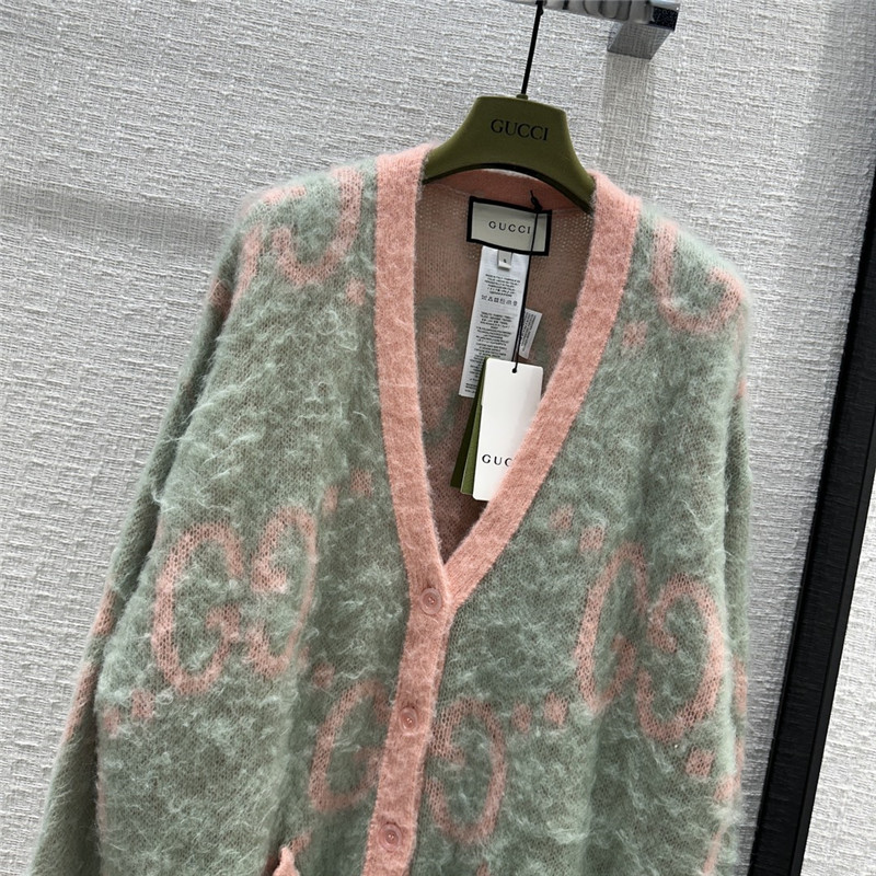 Gvc*1 gg pink mohair cardigan jacket