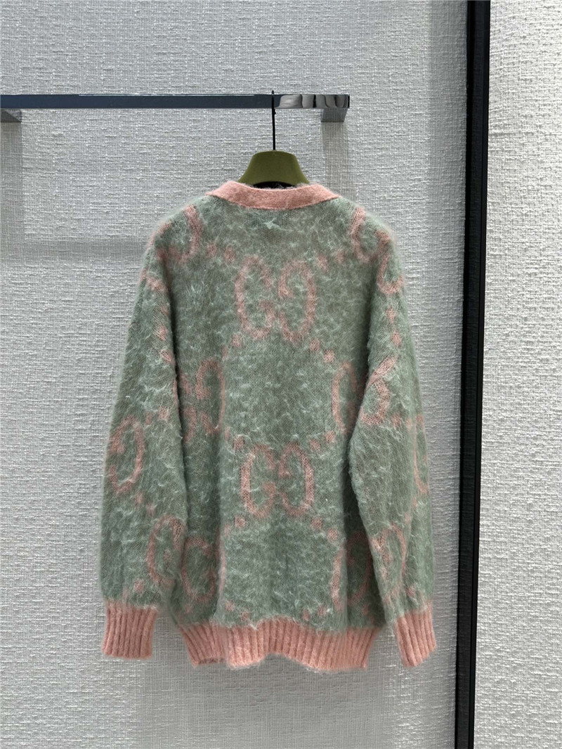 Gvc*1 gg pink mohair cardigan jacket