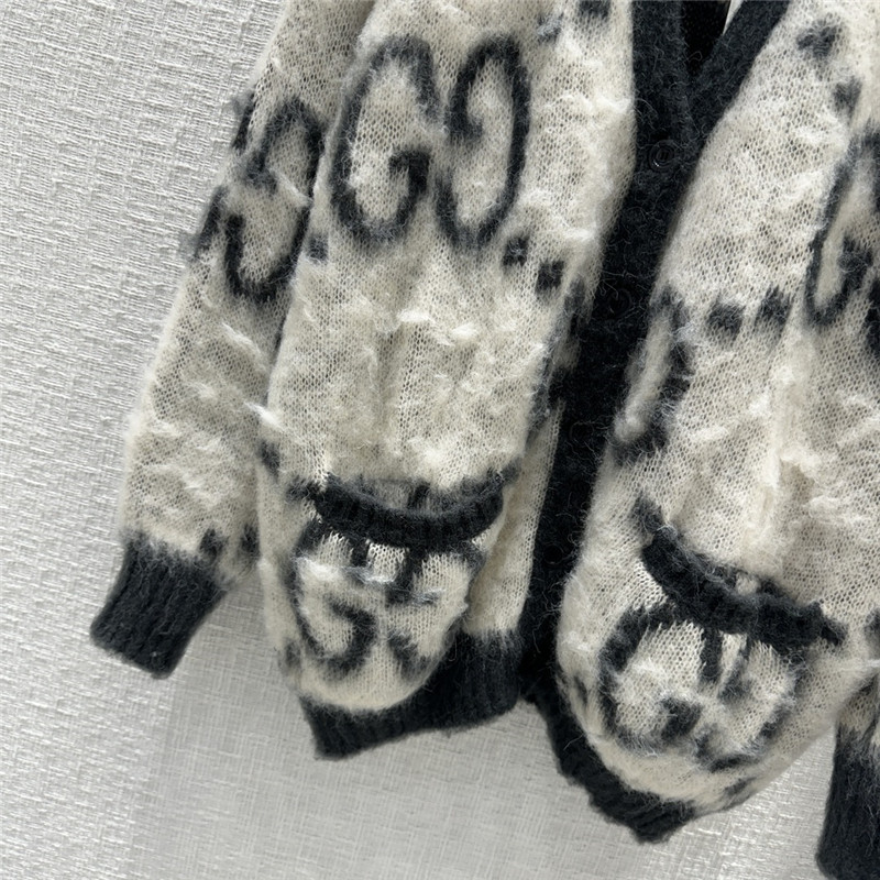 Gvc*1 gg black mohair cardigan jacket